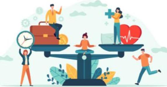 INFOGRAPHIE BALANCE TRAVAIL SANTE BIEN ETRE